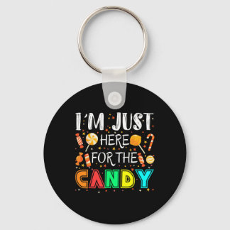Porte-clés Je suis juste ici pour l'Halloween drôle de bonbon