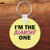 Porte-clés Je suis la Blanche One (Recto)