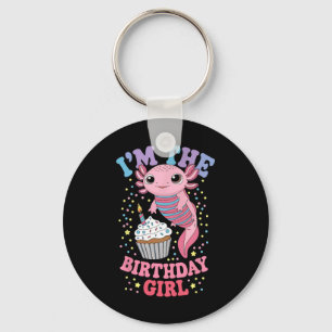 Porte-clés Je suis la fille d'anniversaire Axolotl tenue de f