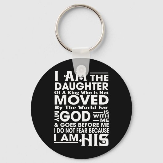 Porte-clés Je suis la fille d'un roi (Recto)