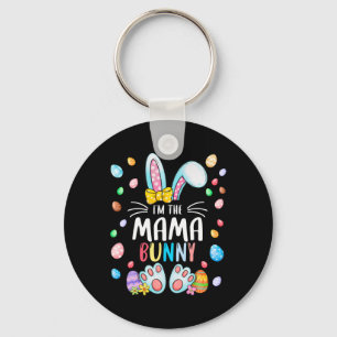 Porte-clés Je suis La Mama Bunny Ears Easter Jour Famille Cor