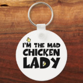 Porte-clés Je suis la poule folle (Recto)