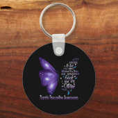 Porte-clés Je suis la tempête Beurre de sensibilisation à la  (Verso)