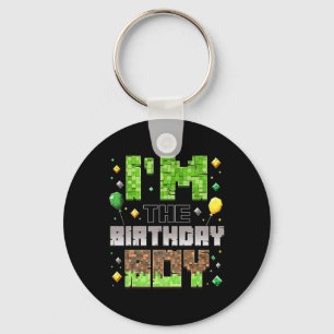 Porte-clés Je suis L'Anniversaire Garçon Party Gamer Pixel Bo