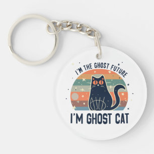 PORTE-CLÉS JE SUIS L'AVENIR FANTÔME, CHAT FANTÔME