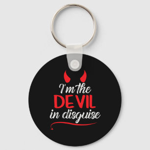 Porte-clés Je suis le diable dans le temple adorateur Satan a