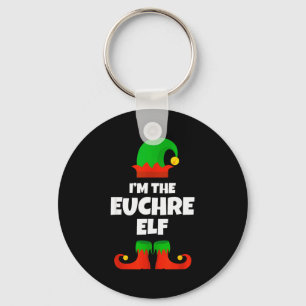 Porte-clés Je suis le famille de l'elfe de Euchre Pyjama Noël
