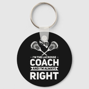 Porte-clés Je suis le Lacrosse Coach Lacrosse Coach