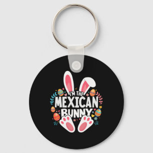 Porte-clés Je suis le lapin mexicain de Pâques, famille assor