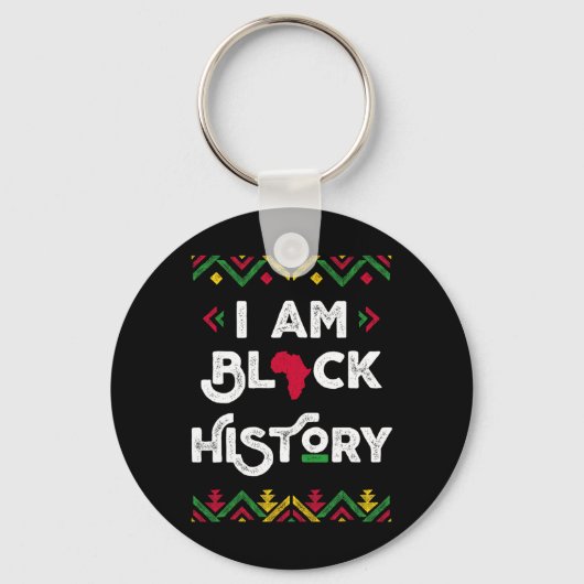 Porte-clés Je suis le Mois de l'histoire des Noirs Afro-Améri (Recto)