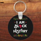 Porte-clés Je suis le Mois de l'histoire des Noirs Afro-Améri (Recto)