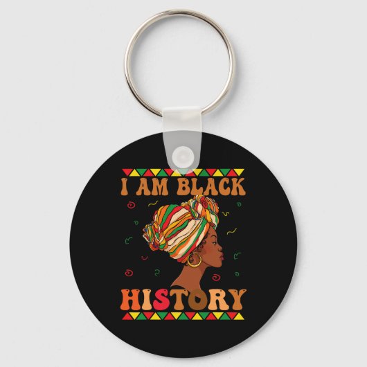 Porte-clés Je suis le Mois de l'histoire des Noirs Afro-Améri (Recto)