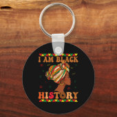 Porte-clés Je suis le Mois de l'histoire des Noirs Afro-Améri (Recto)