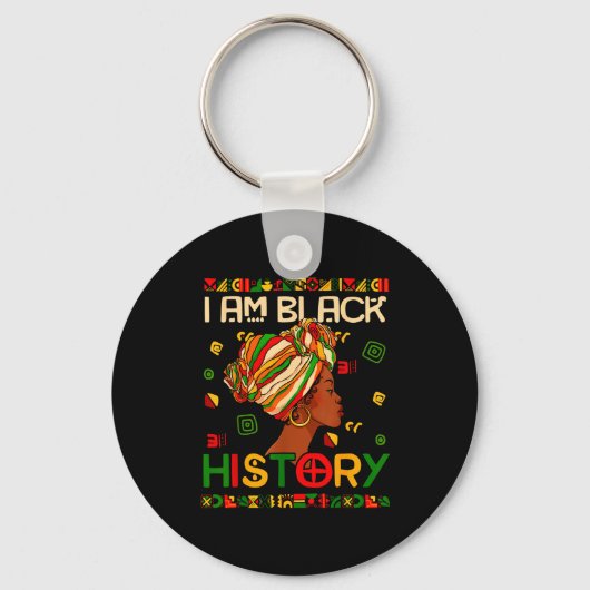 Porte-clés Je suis le Mois de l'Histoire des Noirs Afro-Améri (Recto)