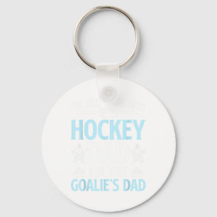 Porte-clés Je suis le père gardien de but de hockey sur glace