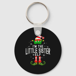 Porte-clés Je suis le petit frère elf Noël Famille Pjs Cos