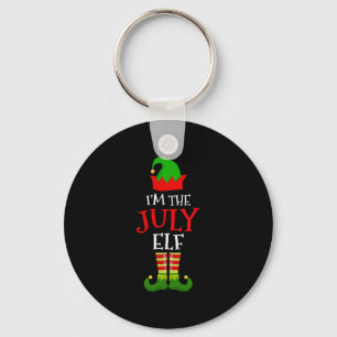 Porte-clés Je suis l'Elfe de Juillet jumelant Noël de famille
