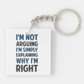 Porte-clés Je suis ne discutant pas moi explique (Dos)