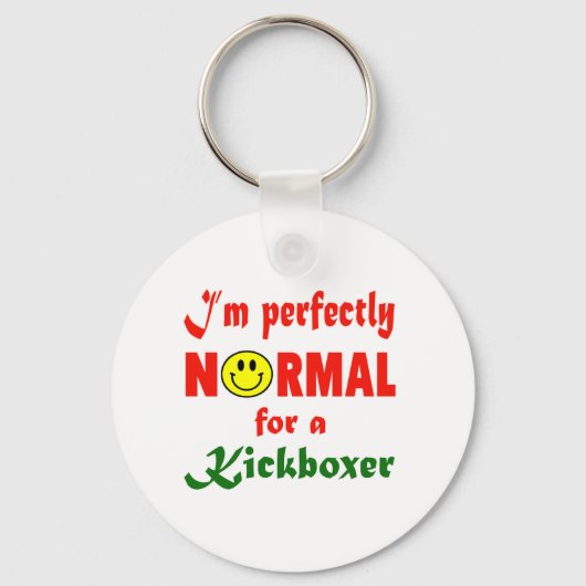 Porte-clés Je suis parfaitement normal pour un Kickboxer. (Recto)