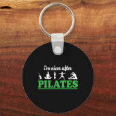 Porte-clés Je suis plus gentil après Pilates Professeur de fi (Recto)
