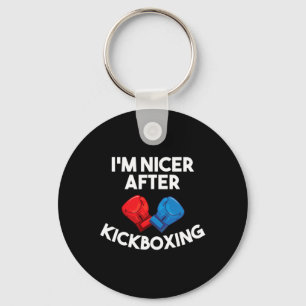 Porte-clés Je suis plus gentil après un combat de kickboxing