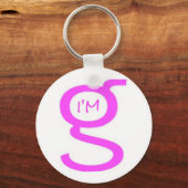 Porte-clés Je suis Porte - clé G avec logo rose (Recto)