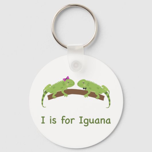 Porte-clés Je suis pour l'iguana (Recto)
