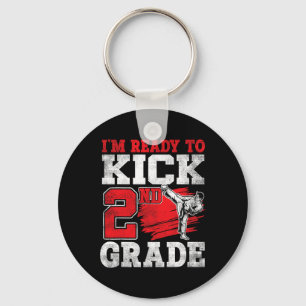 Porte-clés Je suis prêt à aller à l'école en karaté de 2e ann