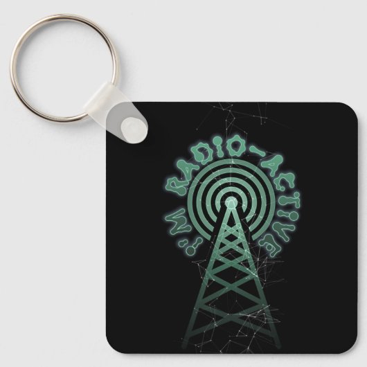 Porte-clés Je suis Radio Actif Avec Tour Antenna Funny Ham Ra (Recto)