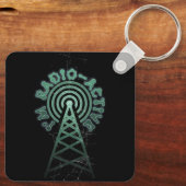 Porte-clés Je suis Radio Actif Avec Tour Antenna Funny Ham Ra (Verso)