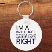 PORTE-CLÉS JE SUIS RADIOLOGISTE (Recto)