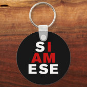 PORTE-CLÉS JE SUIS SIAMESE (Recto)
