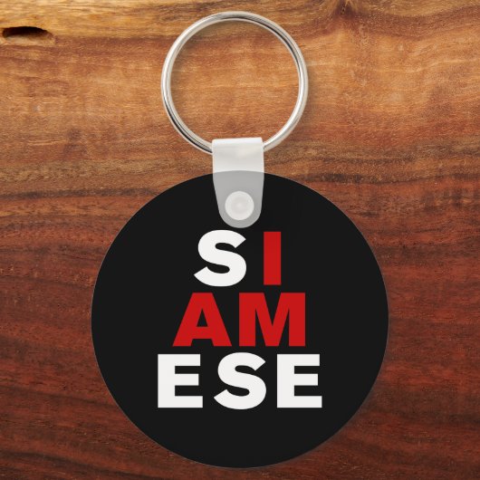 PORTE-CLÉS JE SUIS SIAMESE (Recto)