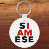 PORTE-CLÉS JE SUIS SIAMESE (Recto)