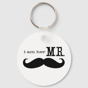 Porte-clés Je suis Son M. Mustache Grooms Cadeaux
