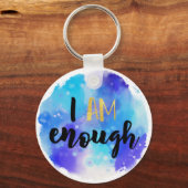 Porte-clés Je Suis Suffisamment Bleu Aquarelle Texte Spiritue (Recto)