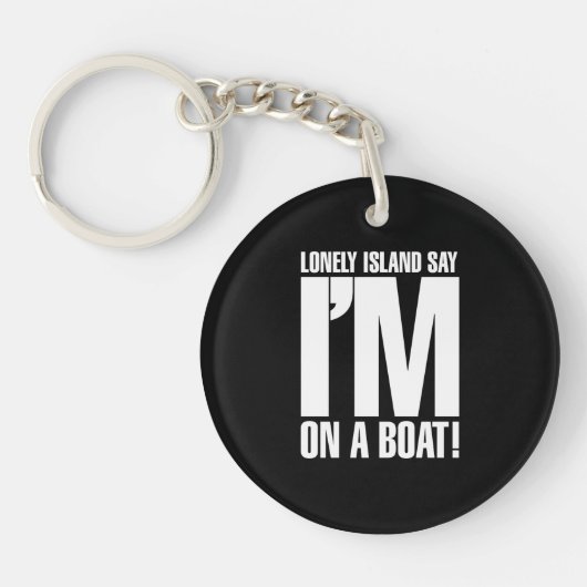 Porte-clés Je suis sur un bateau (Devant)