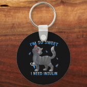 Porte-clés Je suis tellement doux que j'ai besoin d'insuline (Recto)