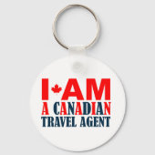 Porte-clés Je Suis Un Agent De Voyage Canadien (Recto)