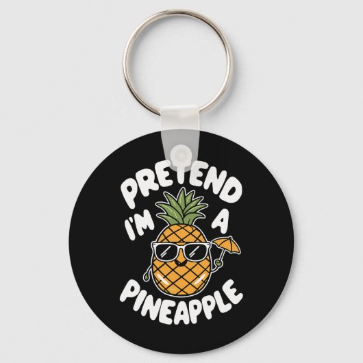 Porte-clés Je suis un ananas (Recto)