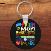 Porte-clés Je suis un Autisme Maman Wallet Vide Fier Autisme  (Recto)