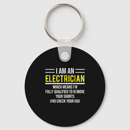 Porte-clés Je Suis Un Électricien Funny Electrical Worker Cad (Recto)