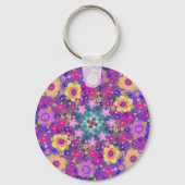 Porte-clés Je suis un enfant de Dieu Fleurs Boho Jolie (Recto)