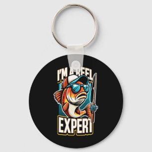 Porte-clés Je suis un expert de la pêche design