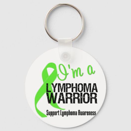 Porte-clés Je suis un guerrier de Lymphome (Recto)