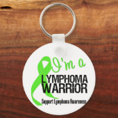 Porte-clés Je suis un guerrier de Lymphome (Recto)