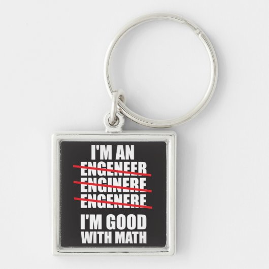 Porte-clés Je suis un ingénieur - bon en mathématiques (Devant)