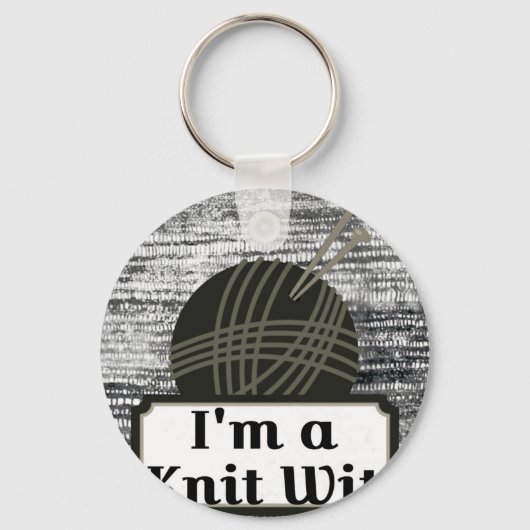 Porte-clés Je suis un Knit Wit : Une Motivation créative (Recto)