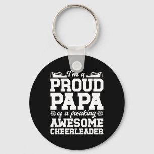 Porte-clés Je suis un papa cheer fier d'un papa grand cheerle