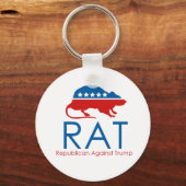 Porte-clés Je suis un R.A.T : Républicain contre Trump (Recto)